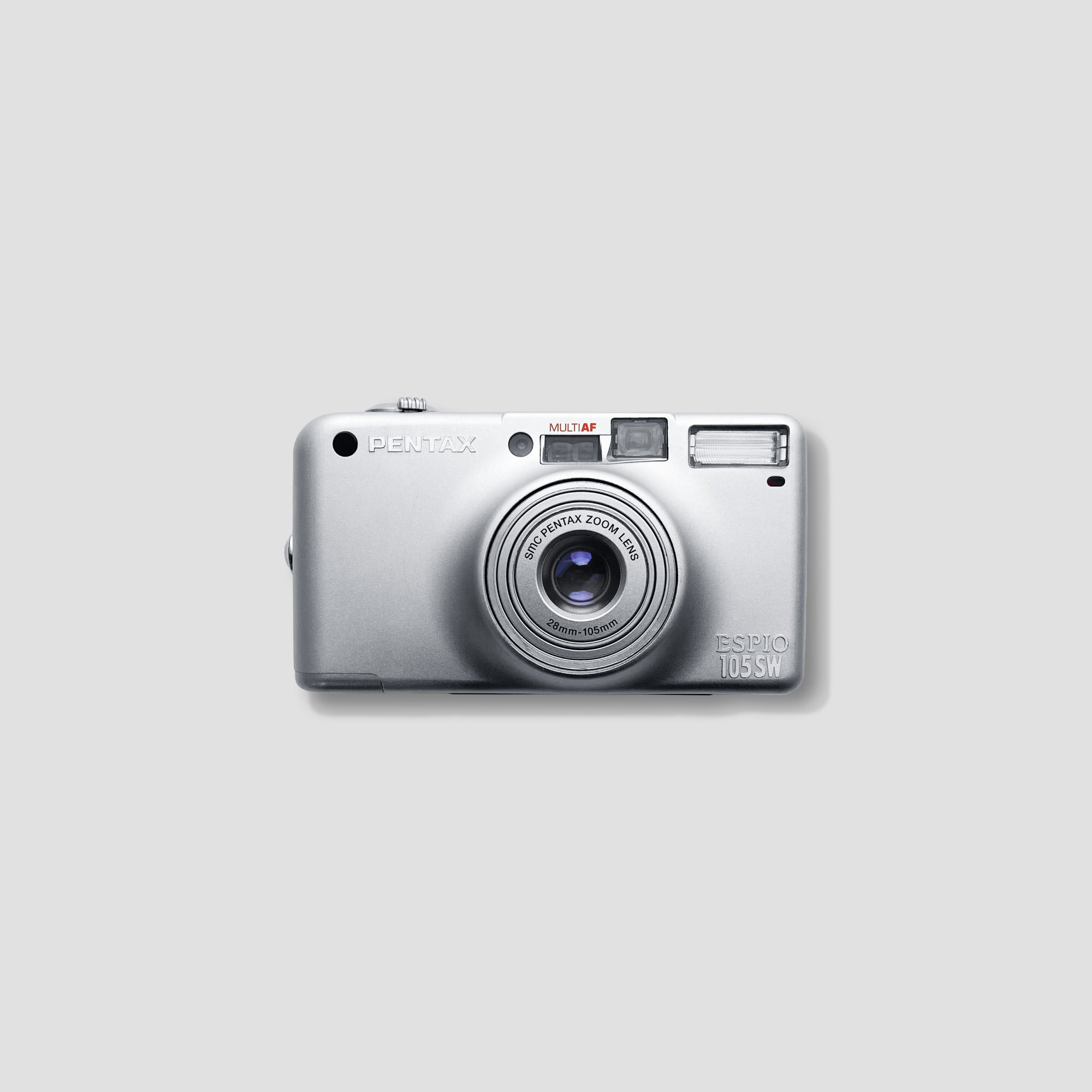 Front view of Pentax Espio 105SW compact 35mm point and shoot camera