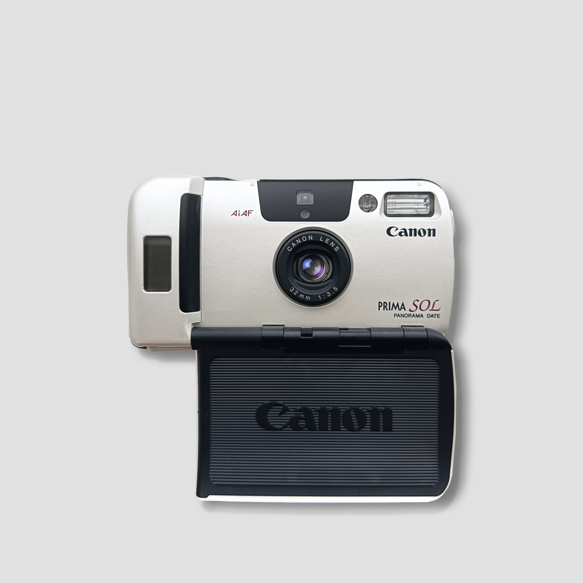 Canon Prima Sol camera showcasing its sleek design and portability.