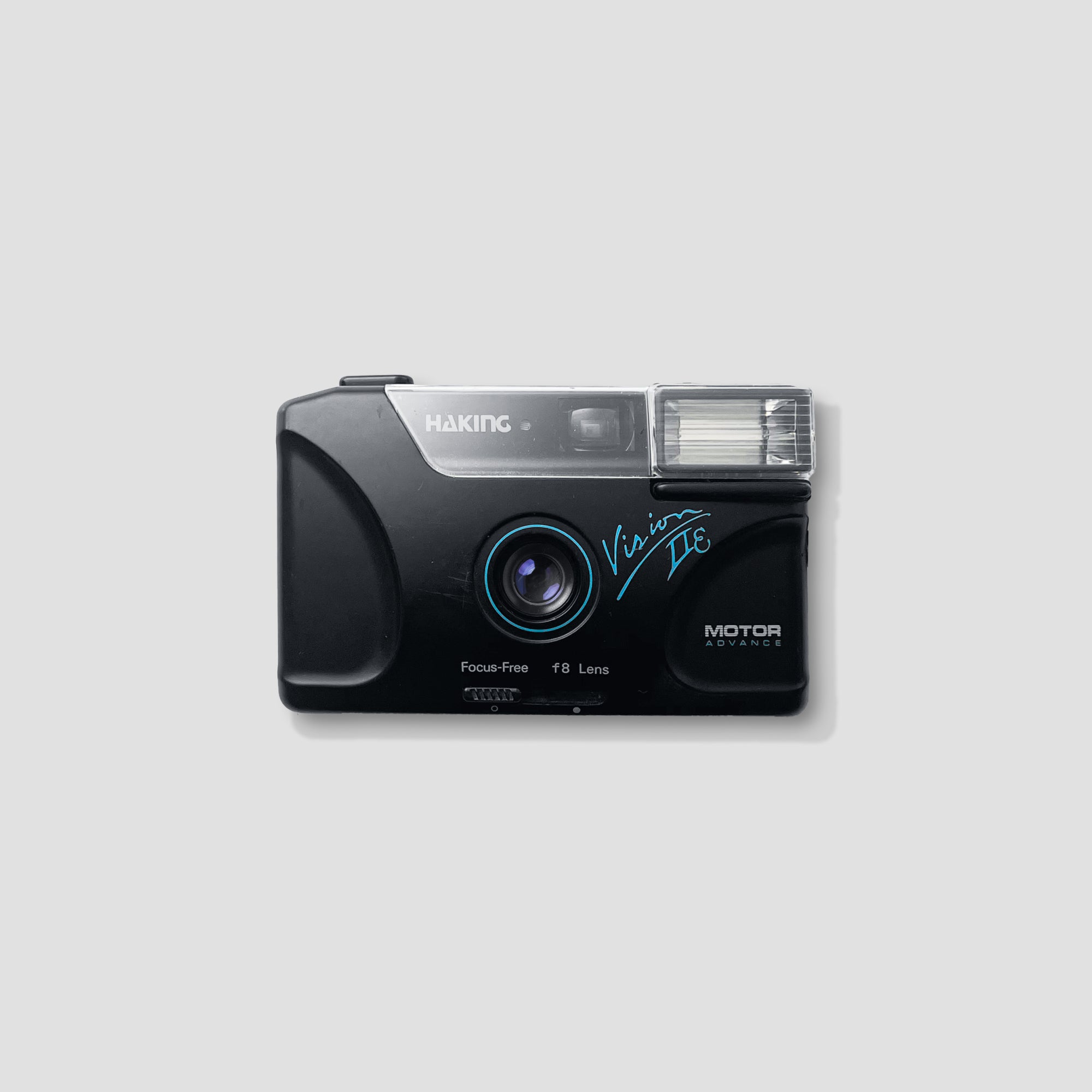 Haking Pix Panorama instant camera with built-in flash, ideal for parties and travel.