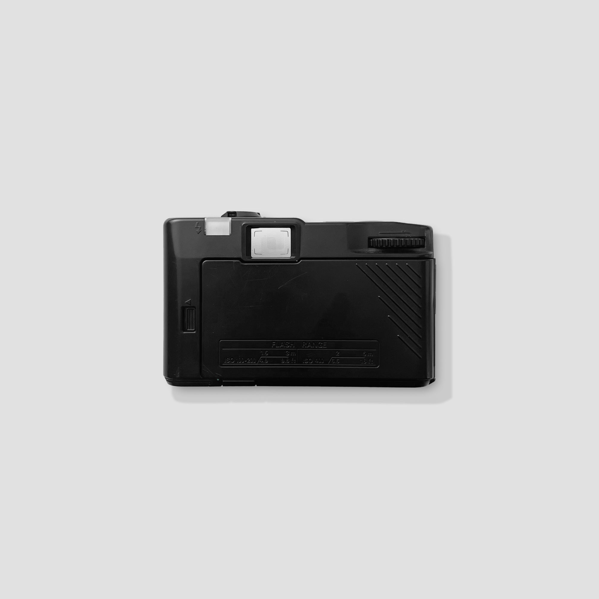 Interior shot of the Konica EFP-20 showing the lens and controls for easy use