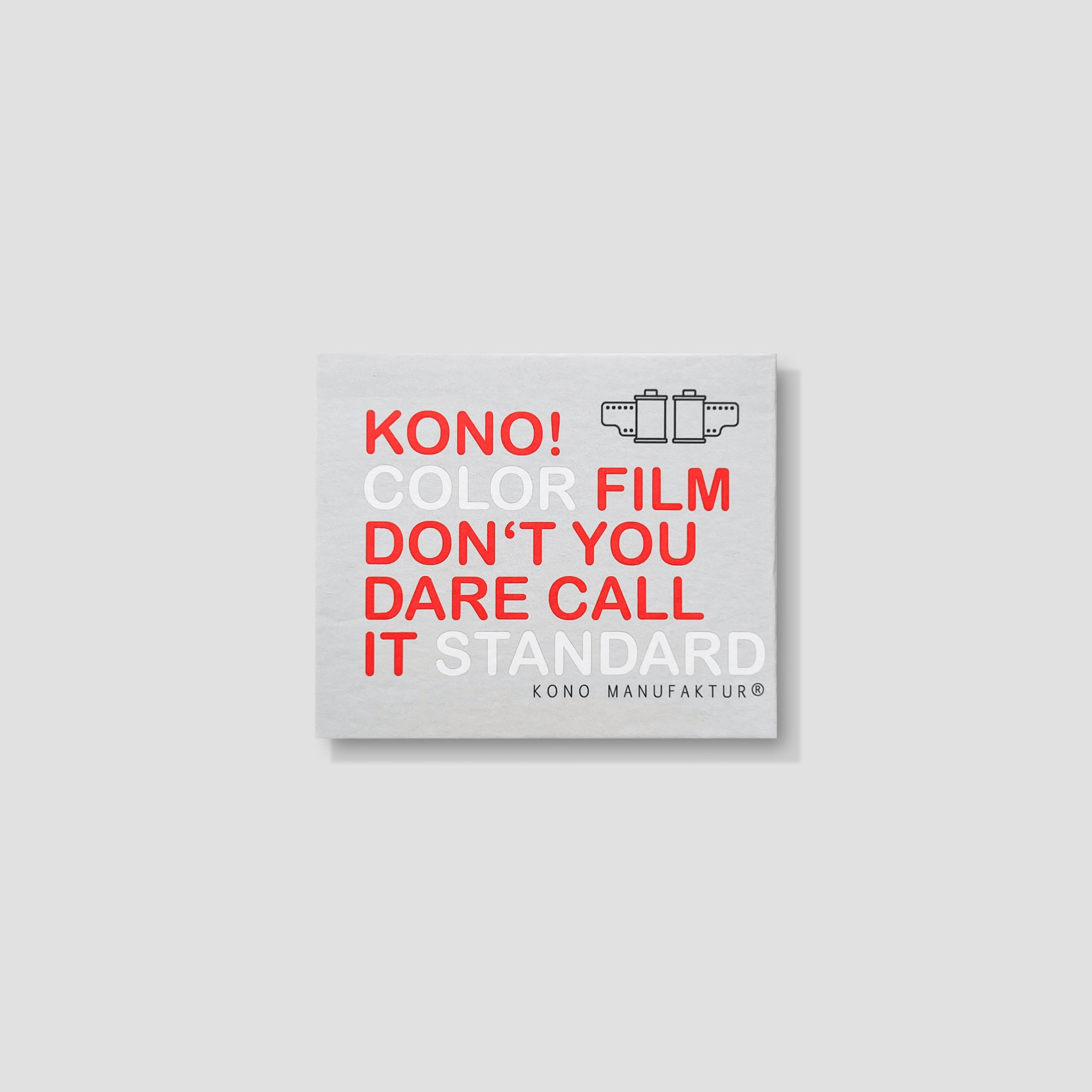 KONO! Color 400 film roll showcasing vibrant colors, ideal for portraits.