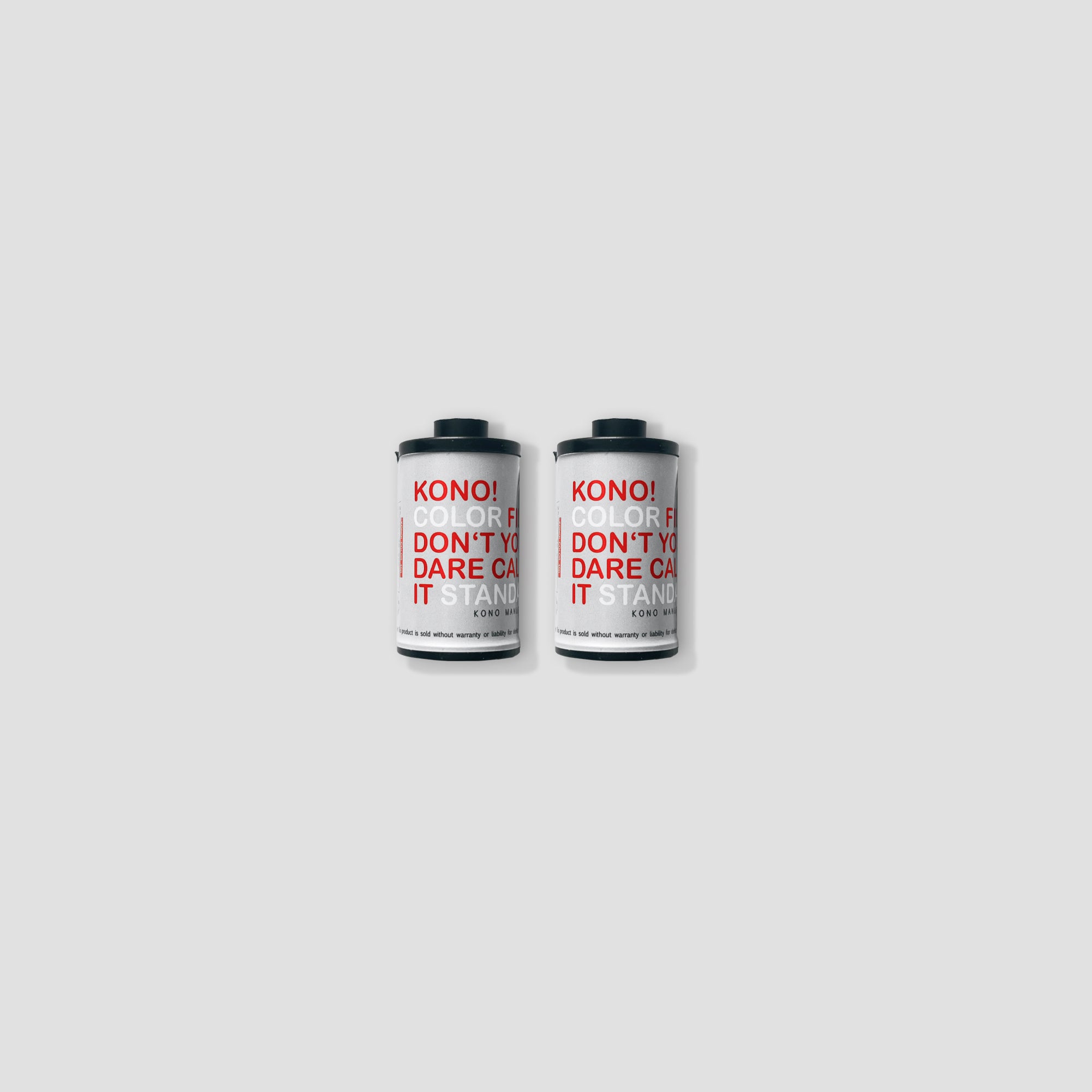 Two rolls of KONO! Color 400 film, designed for vintage 35mm cameras.
