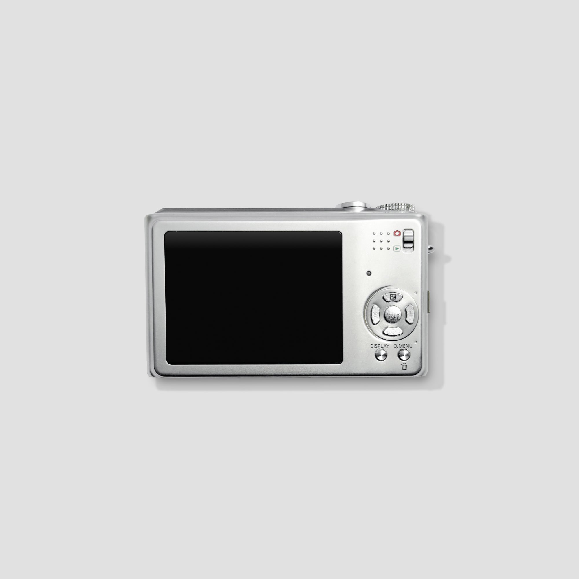 Close-up of Lumix TZ6 camera with zoom lens extended for distant photography