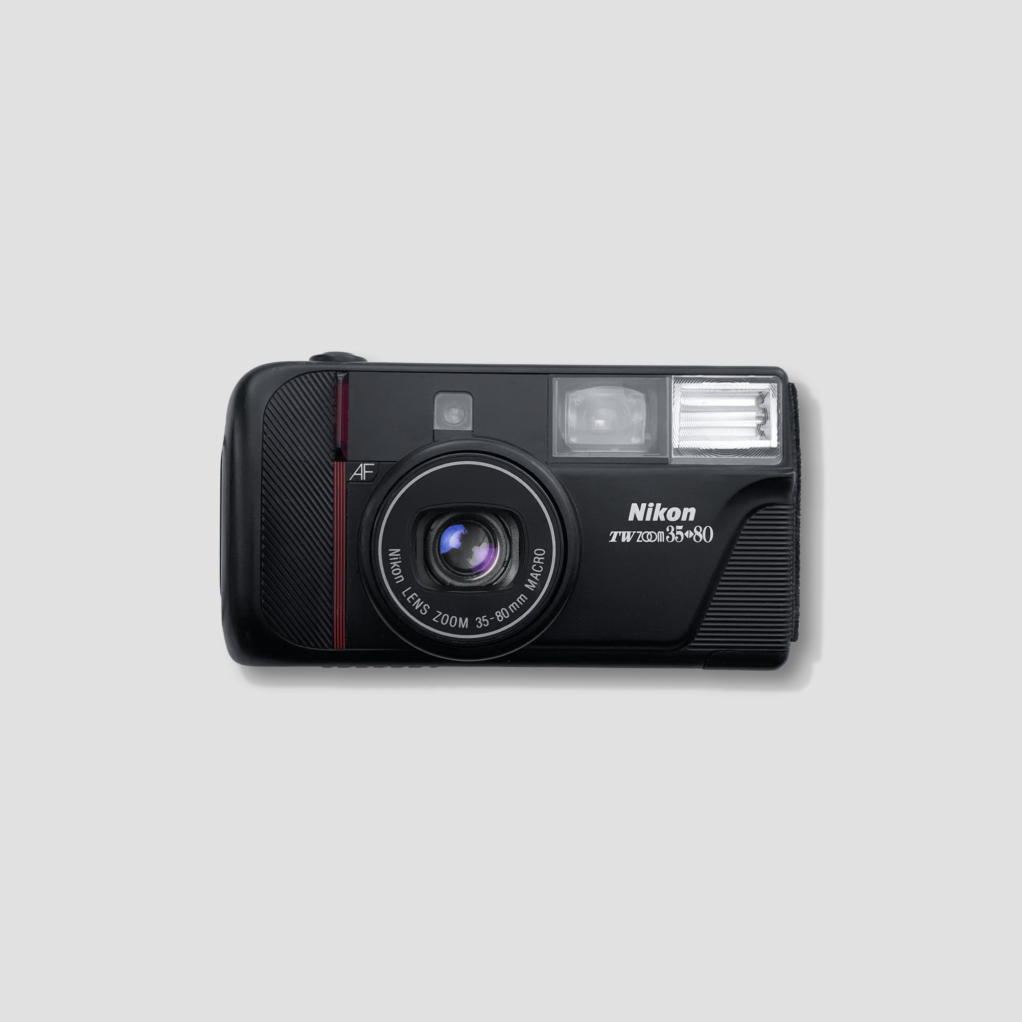 Rear view of Nikon TW Zoom 35-80 camera showing controls and viewfinder