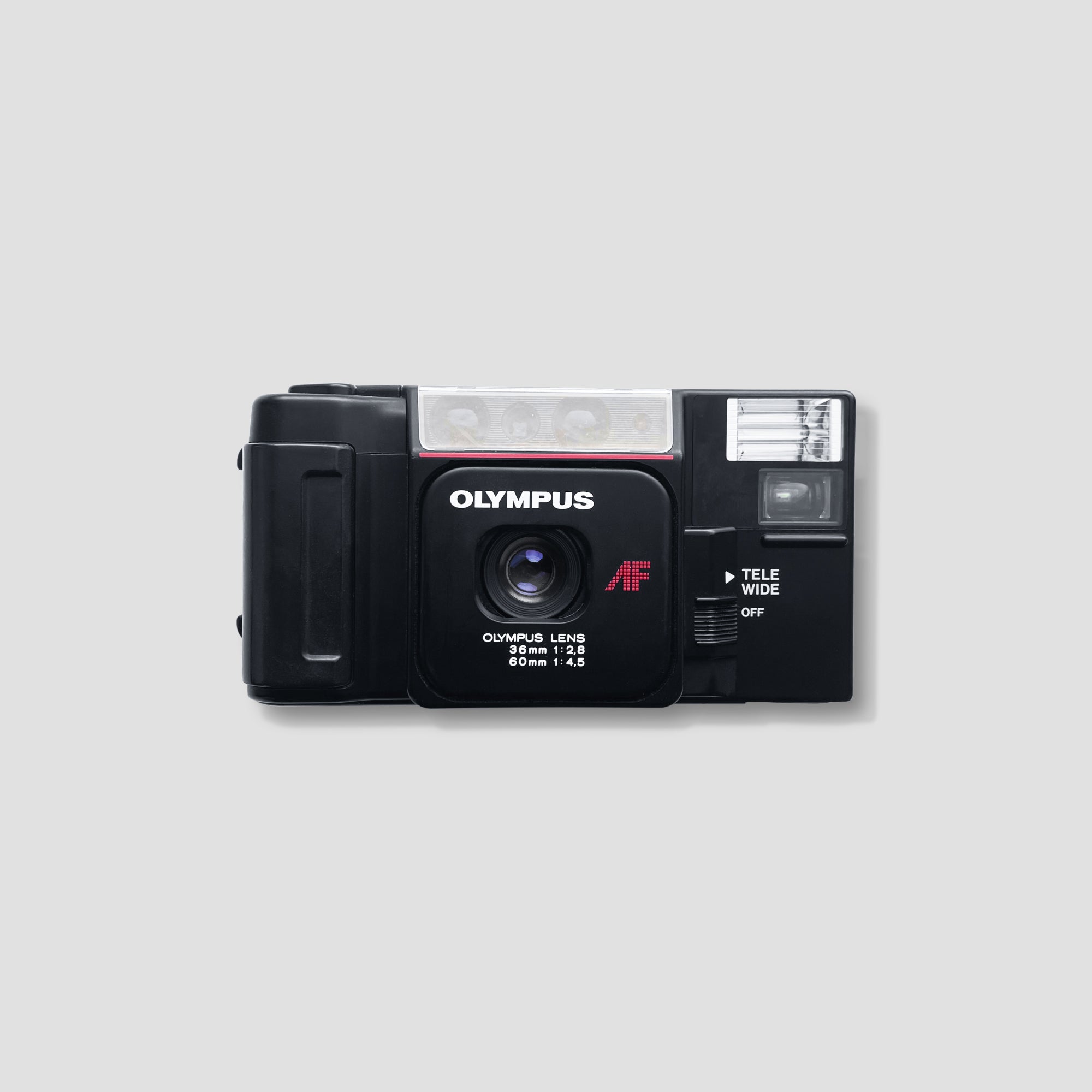 Olympus AFL-T film camera showcasing its compact design, ideal for travel.