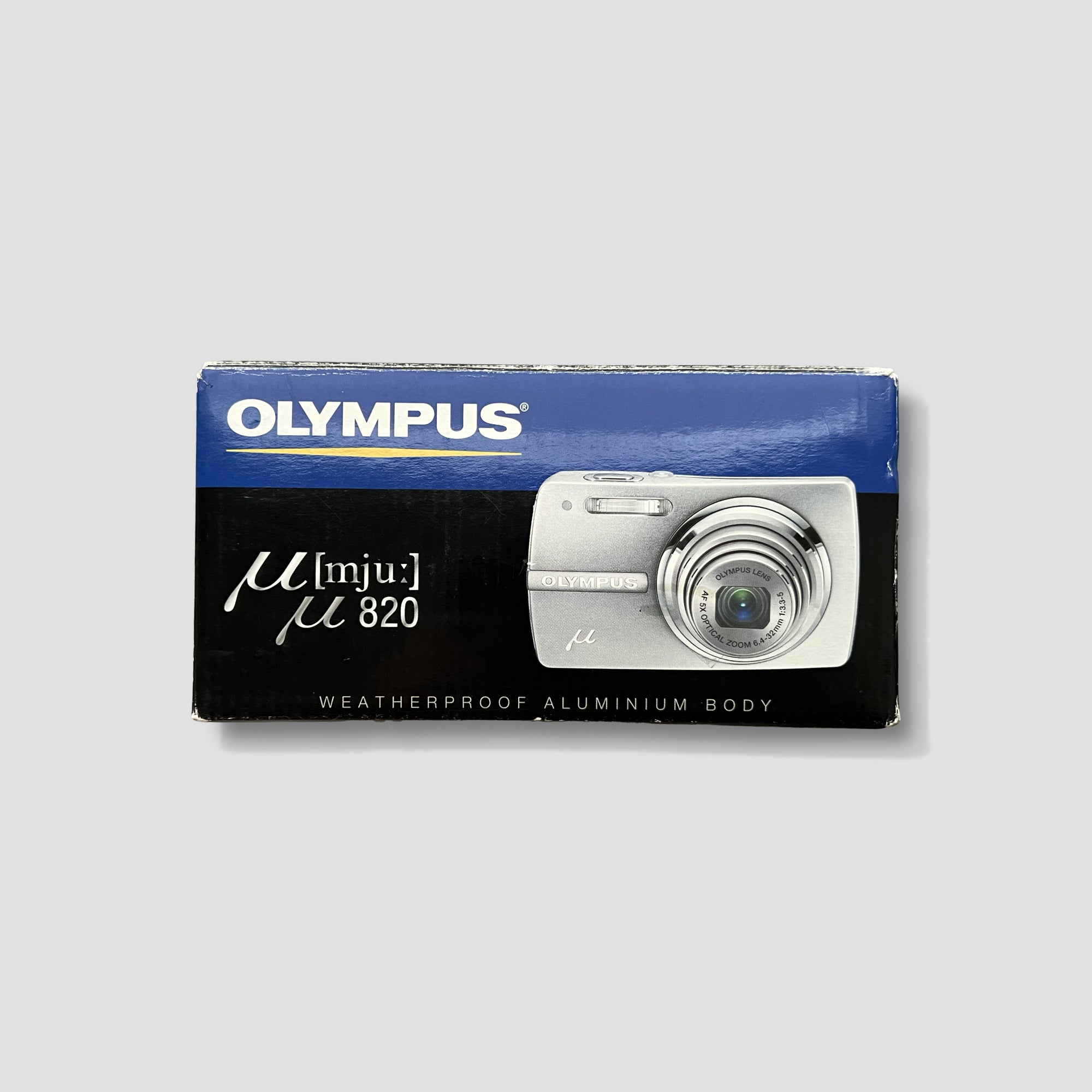 Front view of Olympus Mju Digital 840 showing its compact design and lens