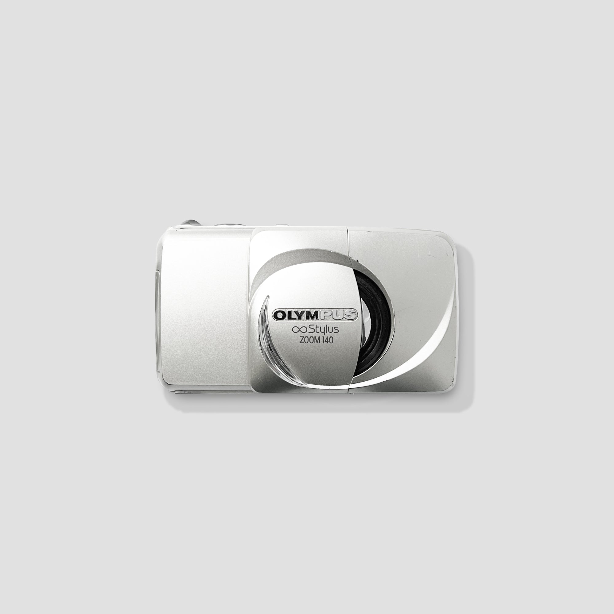 Close-up of Olympus Stylus Zoom 140s zoom lens and weather-resistant body
