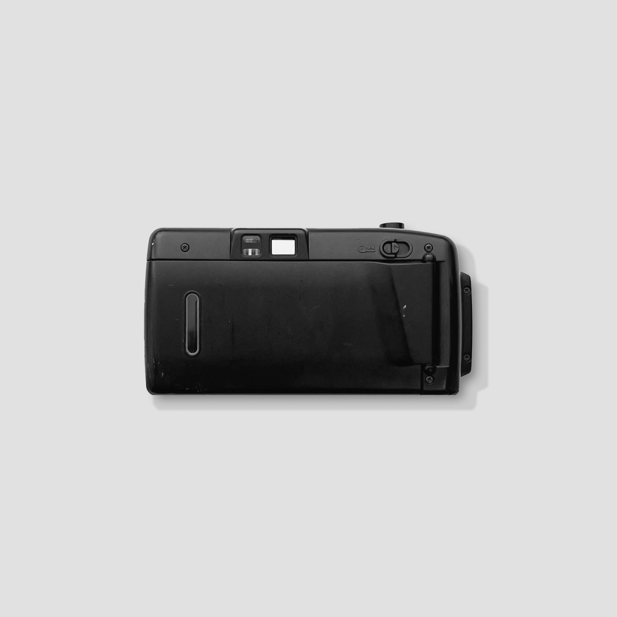 Close-up of the Olympus Trip 10s automatic flash feature, highlighting its functionality.