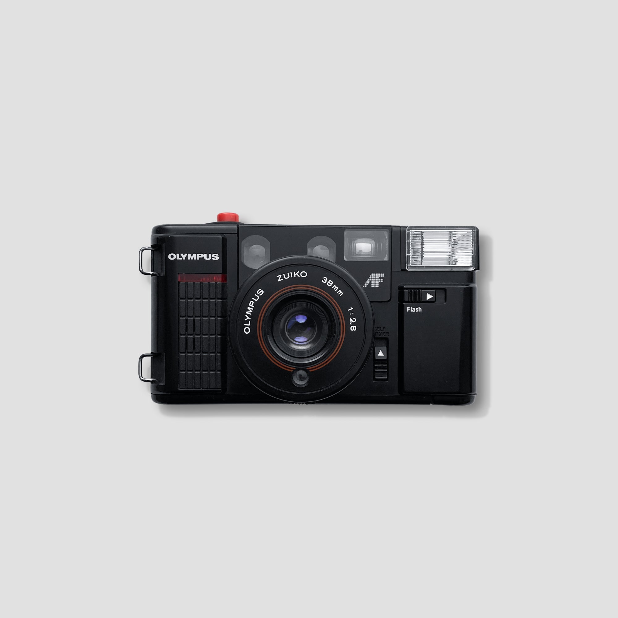 Olympus Quick Flash AFL camera front view showing the compact design