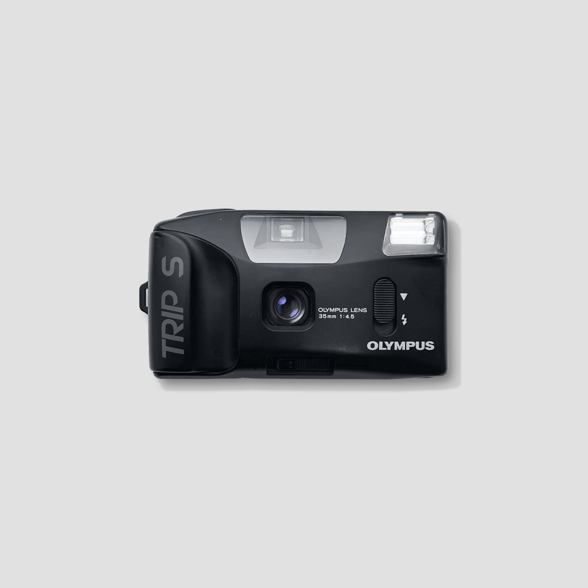 Olympus Trip S camera showing its compact design for easy travel.