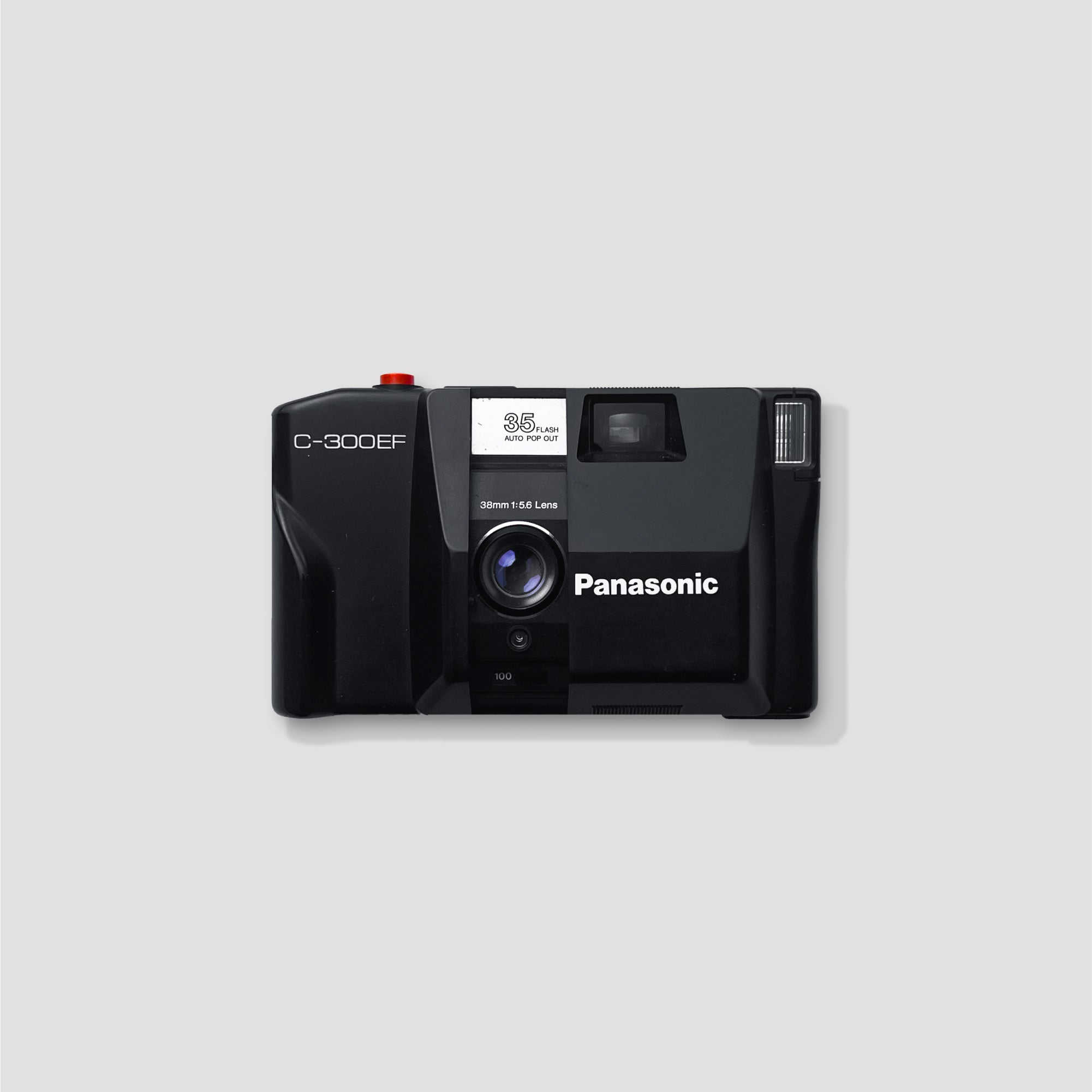Panasonic C-300EF digital camera showcasing its sleek design and built-in flash.