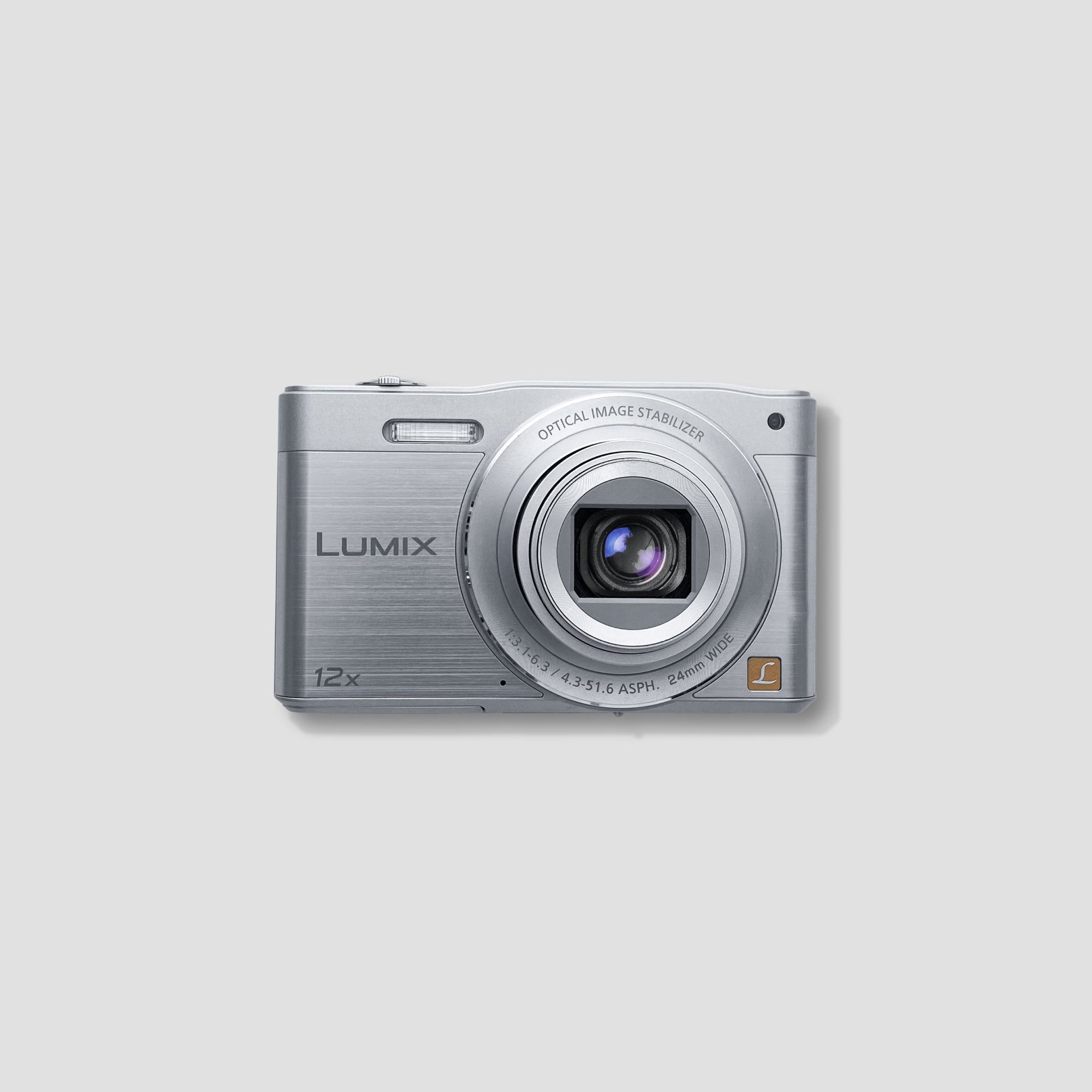 Panasonic Lumix DMC-SZ8 compact camera showing its sleek design and LCD screen.