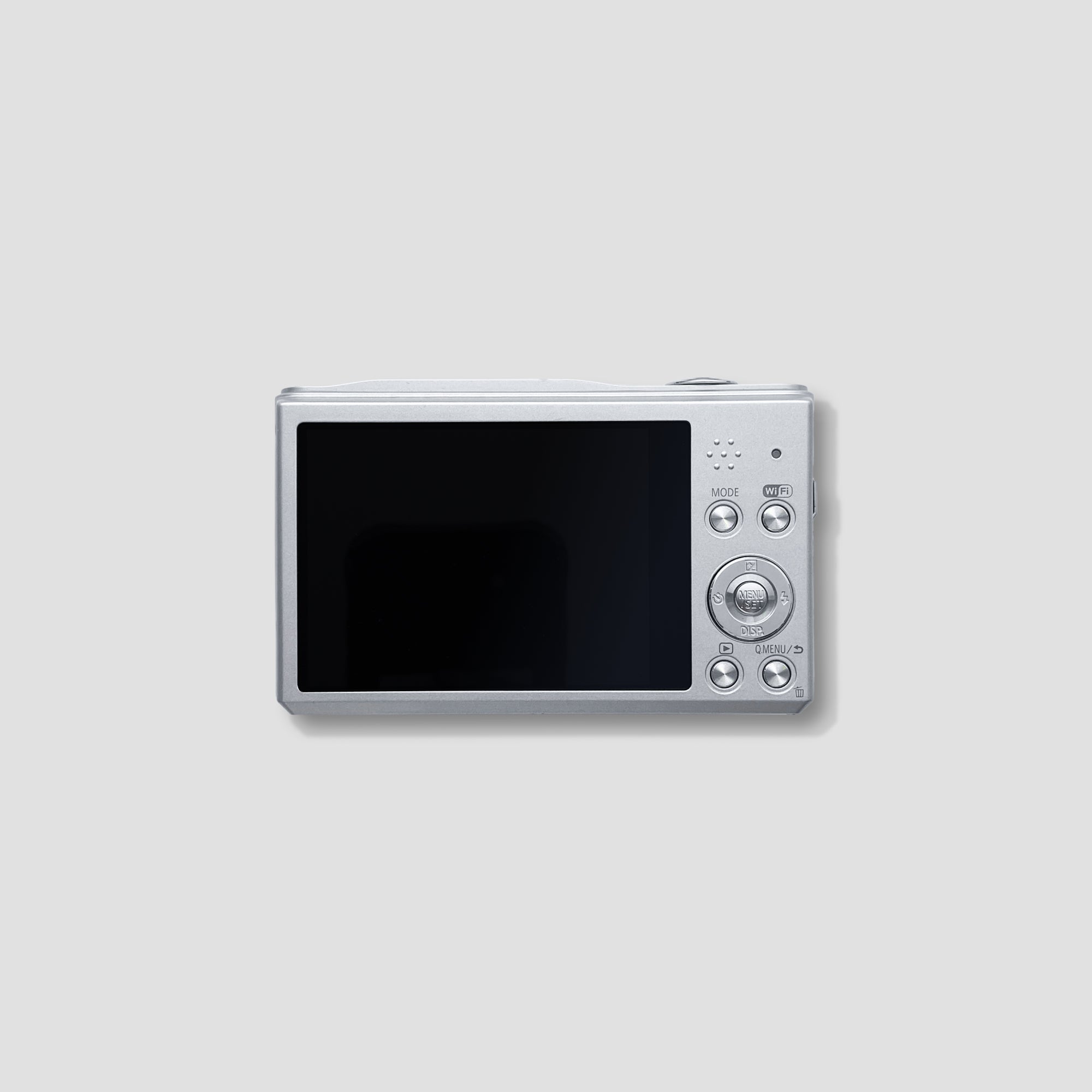 Close-up view of the Panasonic Lumix DMC-SZ8 demonstrating its optical zoom feature.