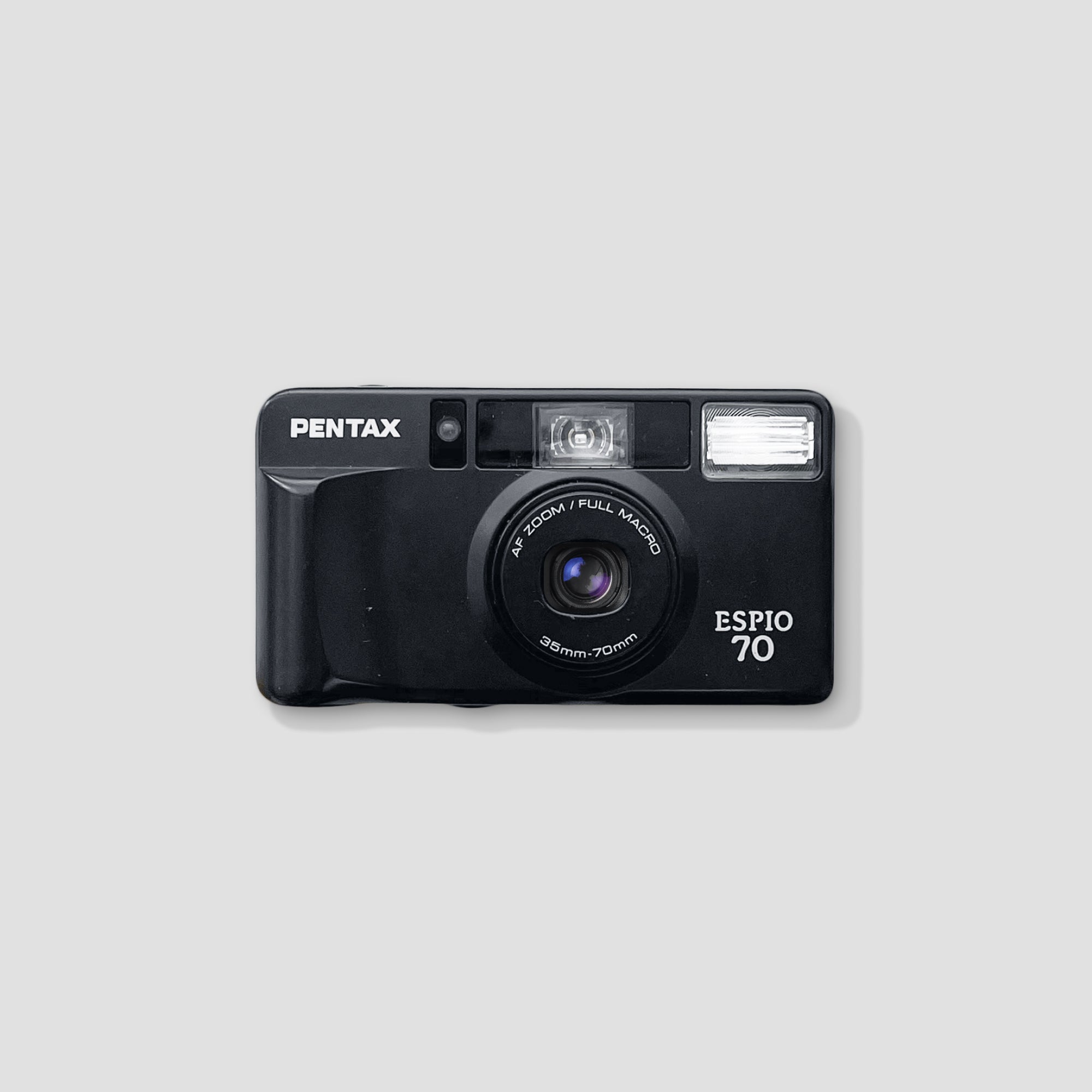 Pentax Espio 70 camera close-up showing autofocus lens and compact design