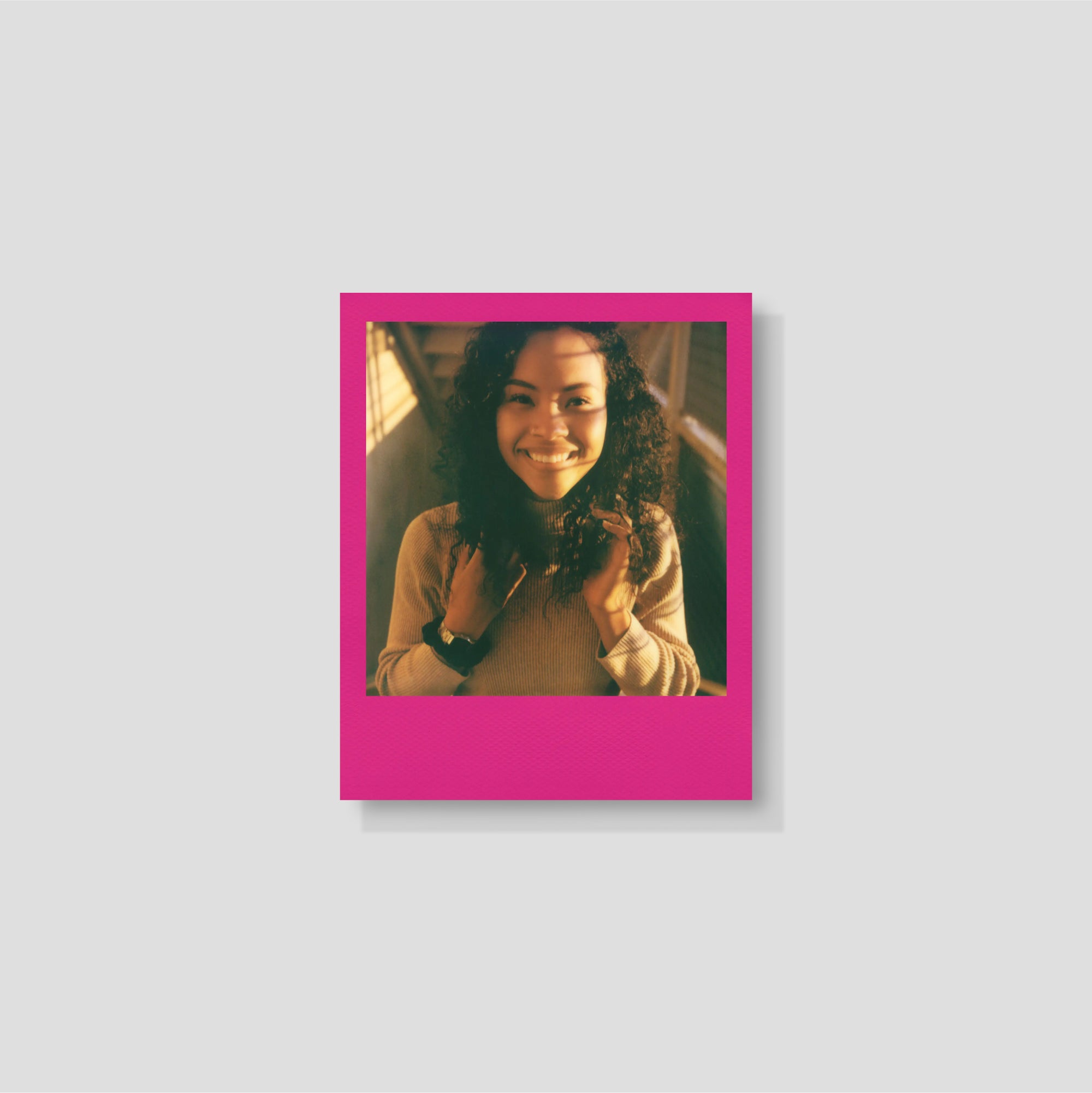 Close-up of developed Polaroid photo taken with 600 film, showcasing rich textures and true-to-life colors