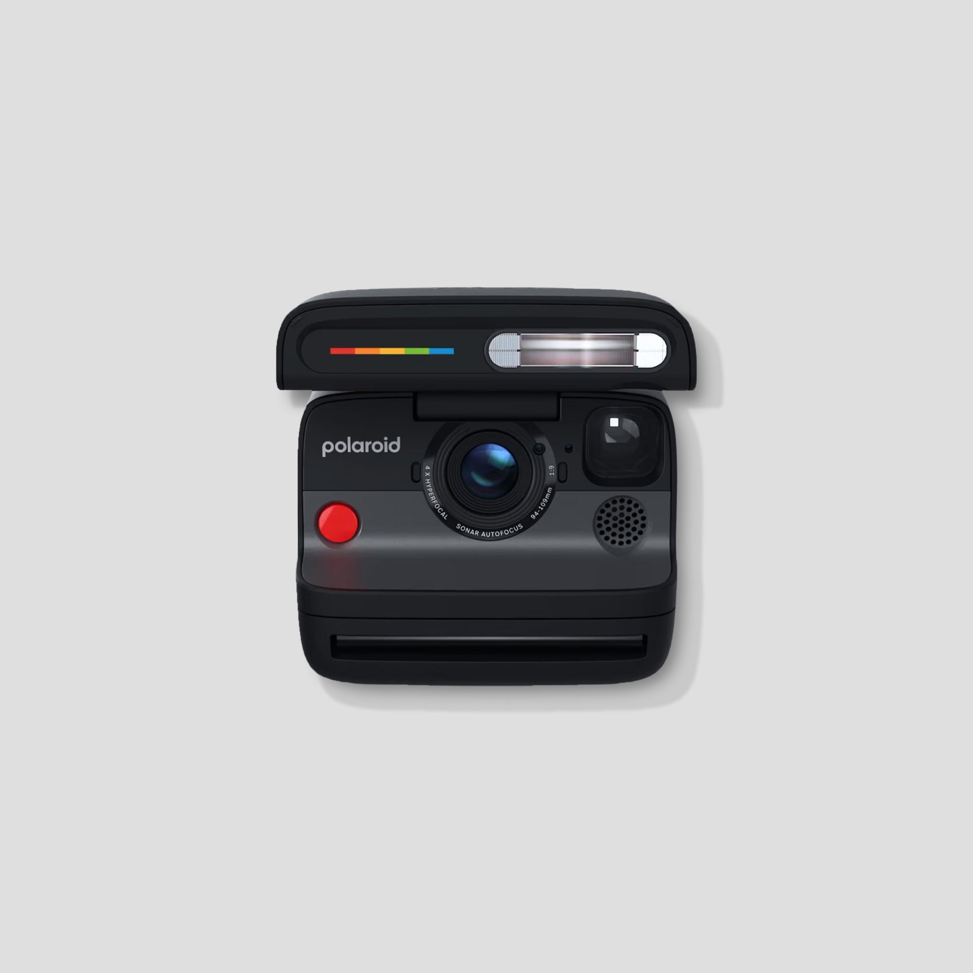 Front view of the Polaroid Flip Instant Camera with flip-out screen.