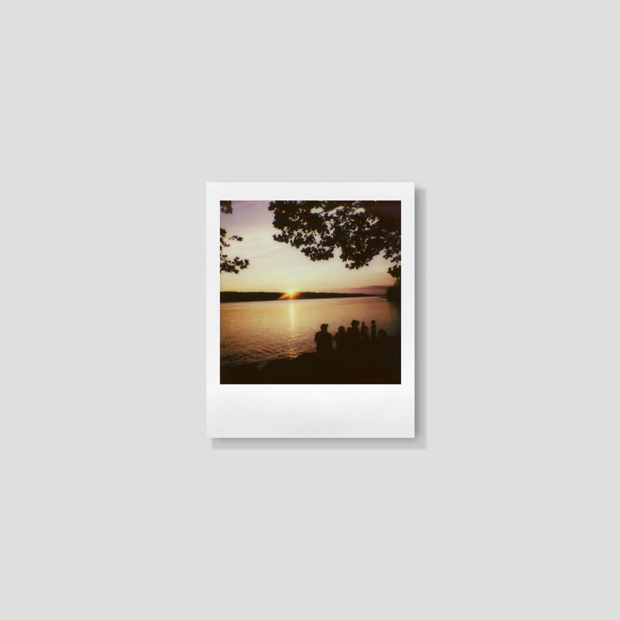 Person holding a Polaroid Go camera capturing a spontaneous moment