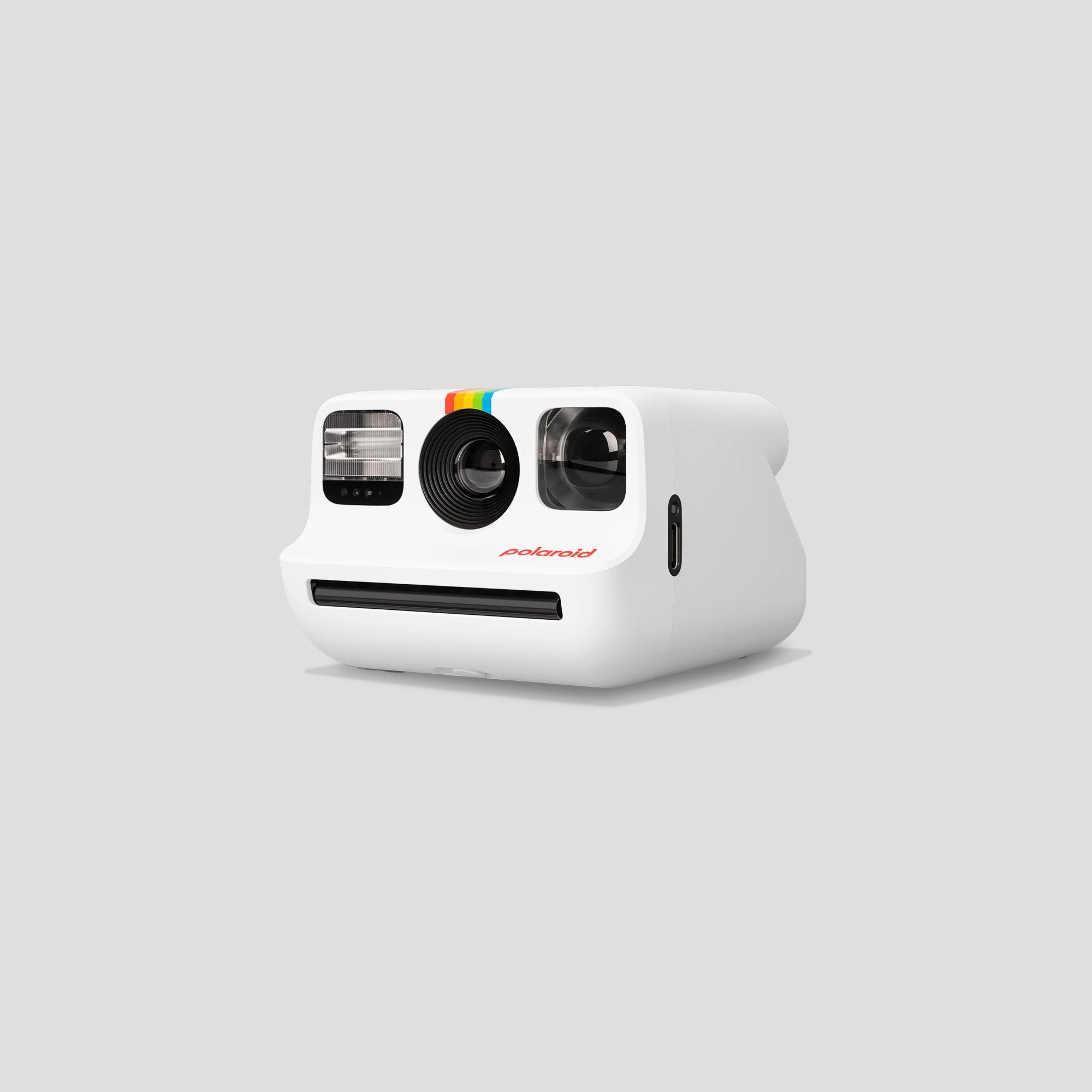 Close-up of the Polaroid Go 2 highlighting its compact size and color filters.