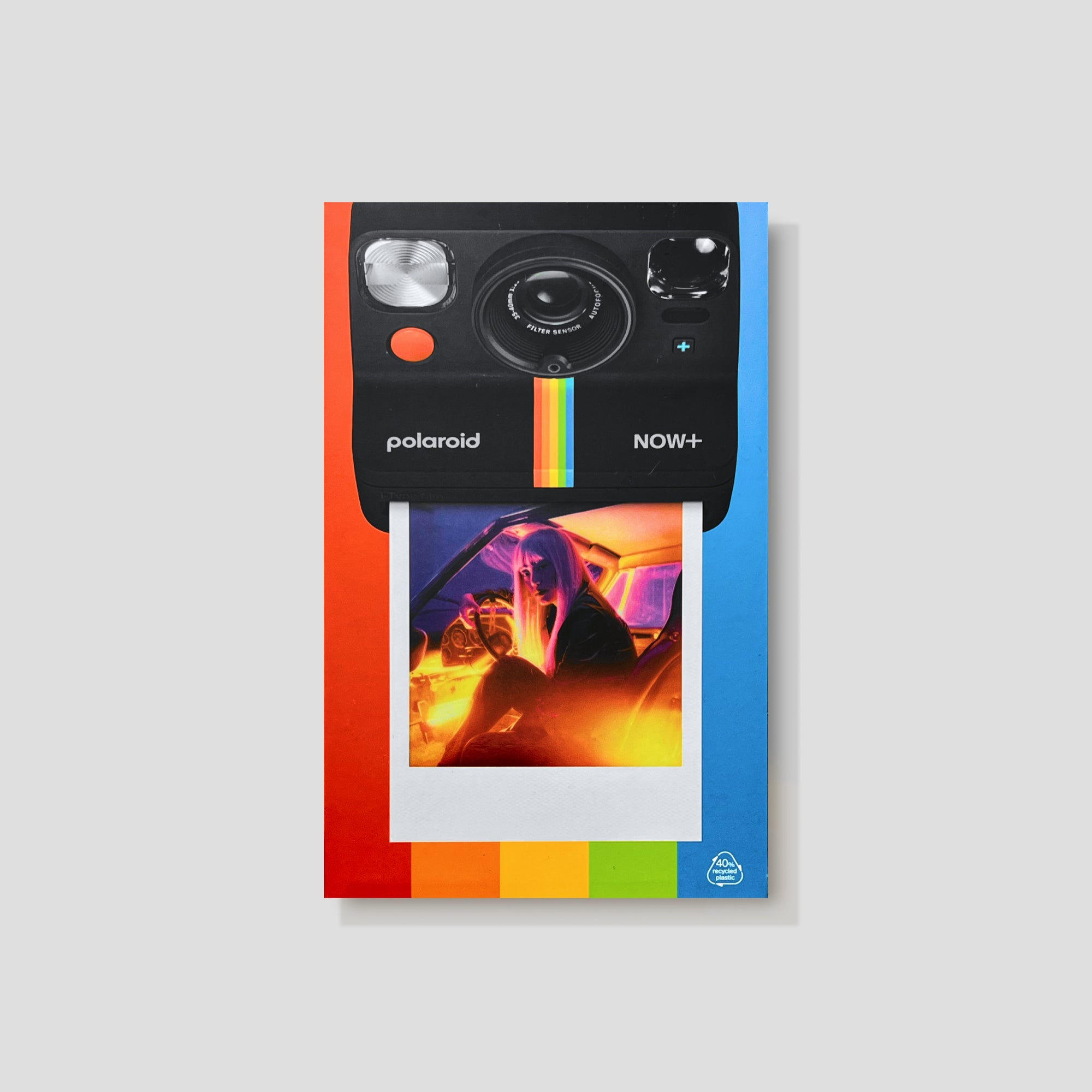 Close-up of the Polaroid cameras mobile connectivity features and design details