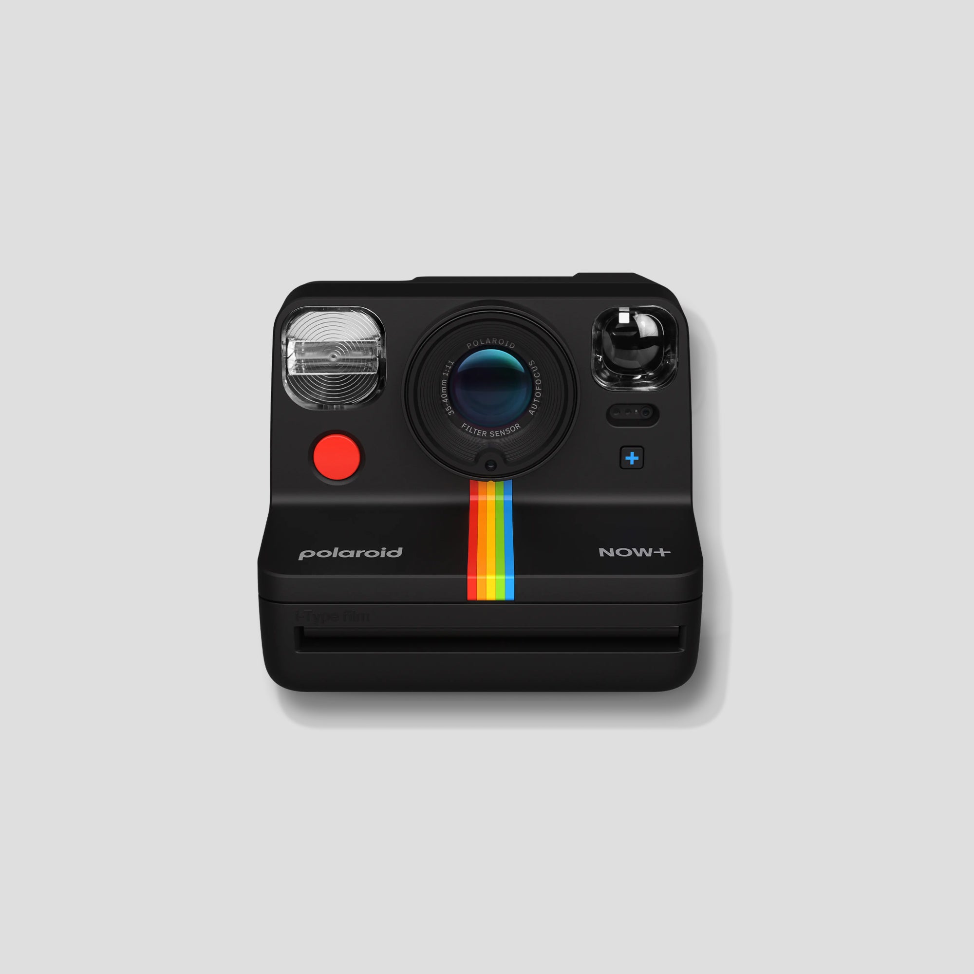 Polaroid Now+ Gen 2 instant camera with attached lens filters and creative controls