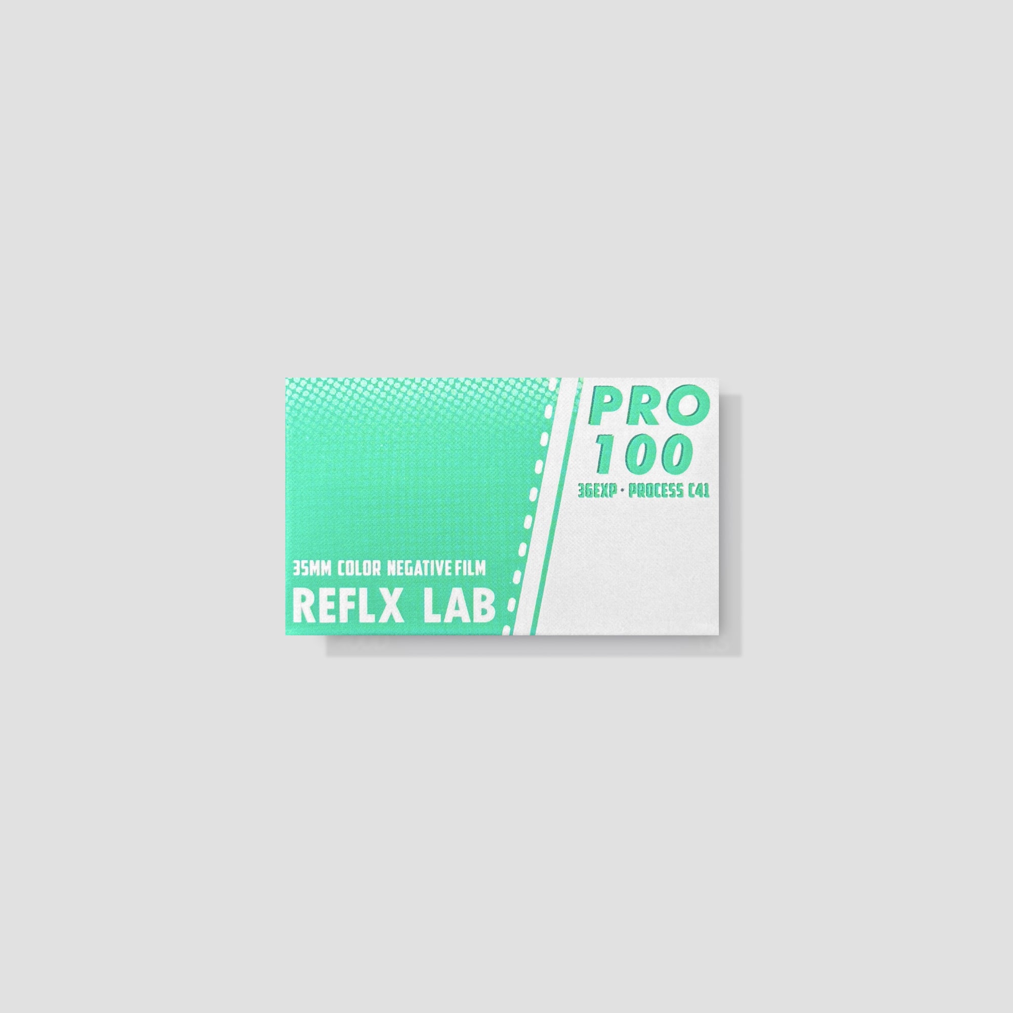 Close-up of Reflx Lab Pro 100 color negative film roll, showcasing rich colors for photography.