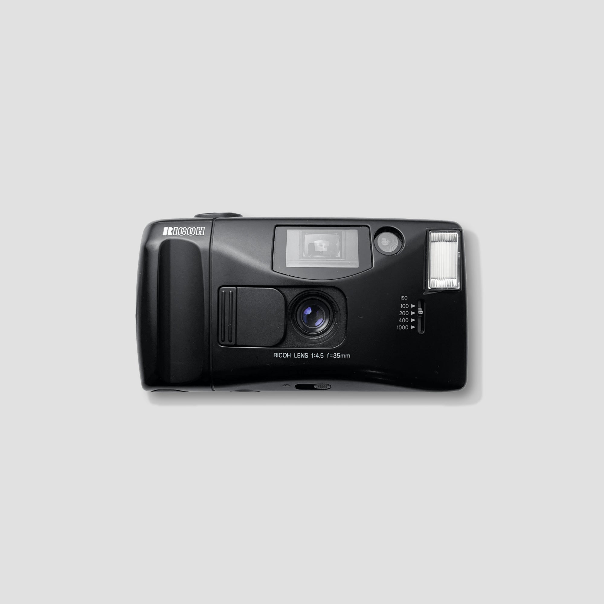 Front view of Ricoh L-20 vintage 35mm film camera showing its compact design