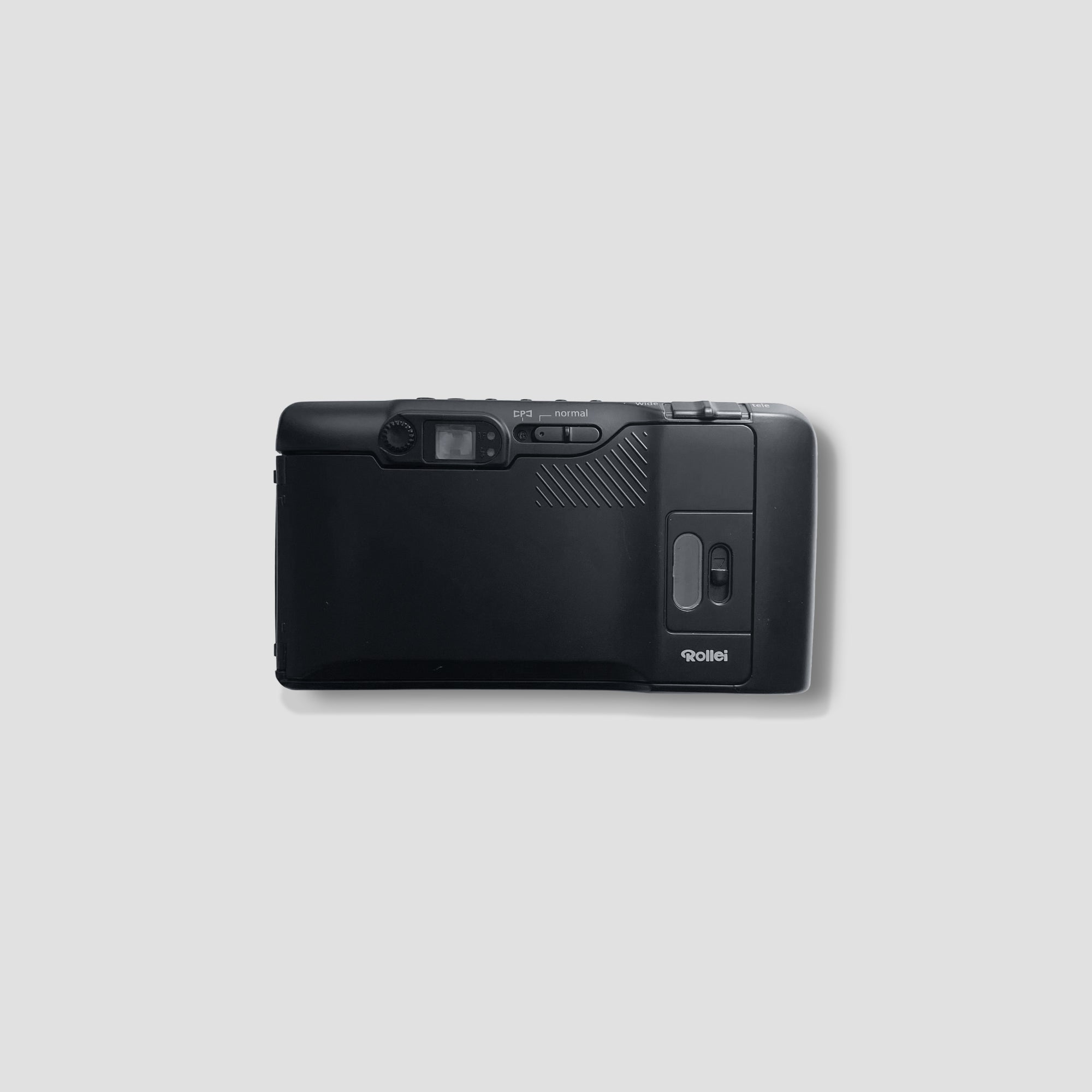 Side angle of the compact 35mm point and shoot camera ideal for beginners