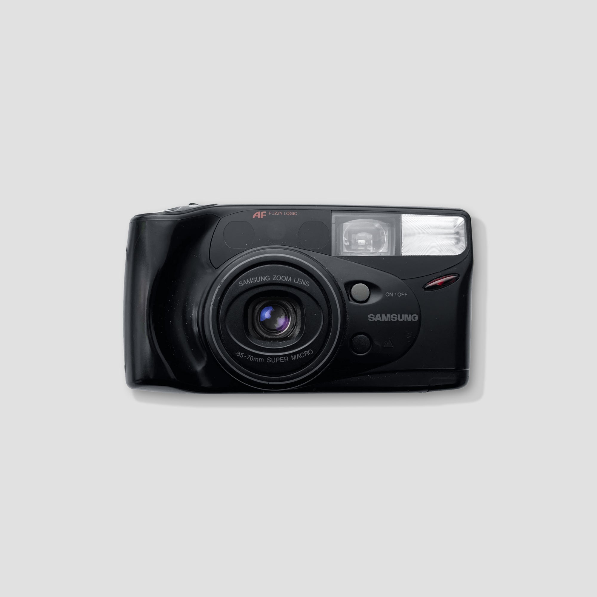 Close-up of Samsung AF Zoom 777i camera showing its compact design and autofocus lens