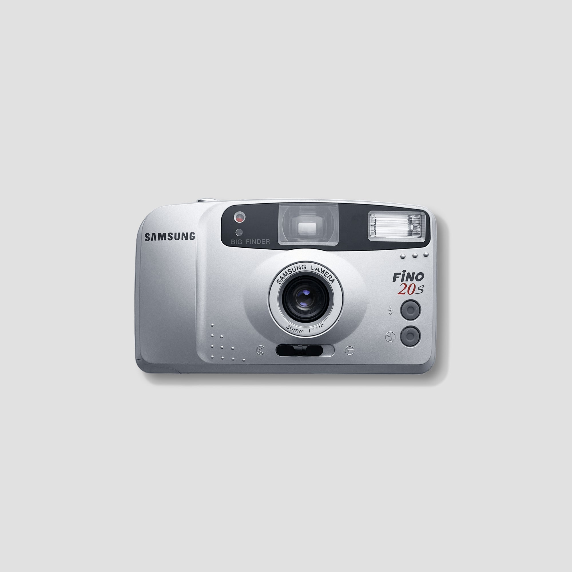Samsung Fino 20s in gold color, close-up of the compact film camera