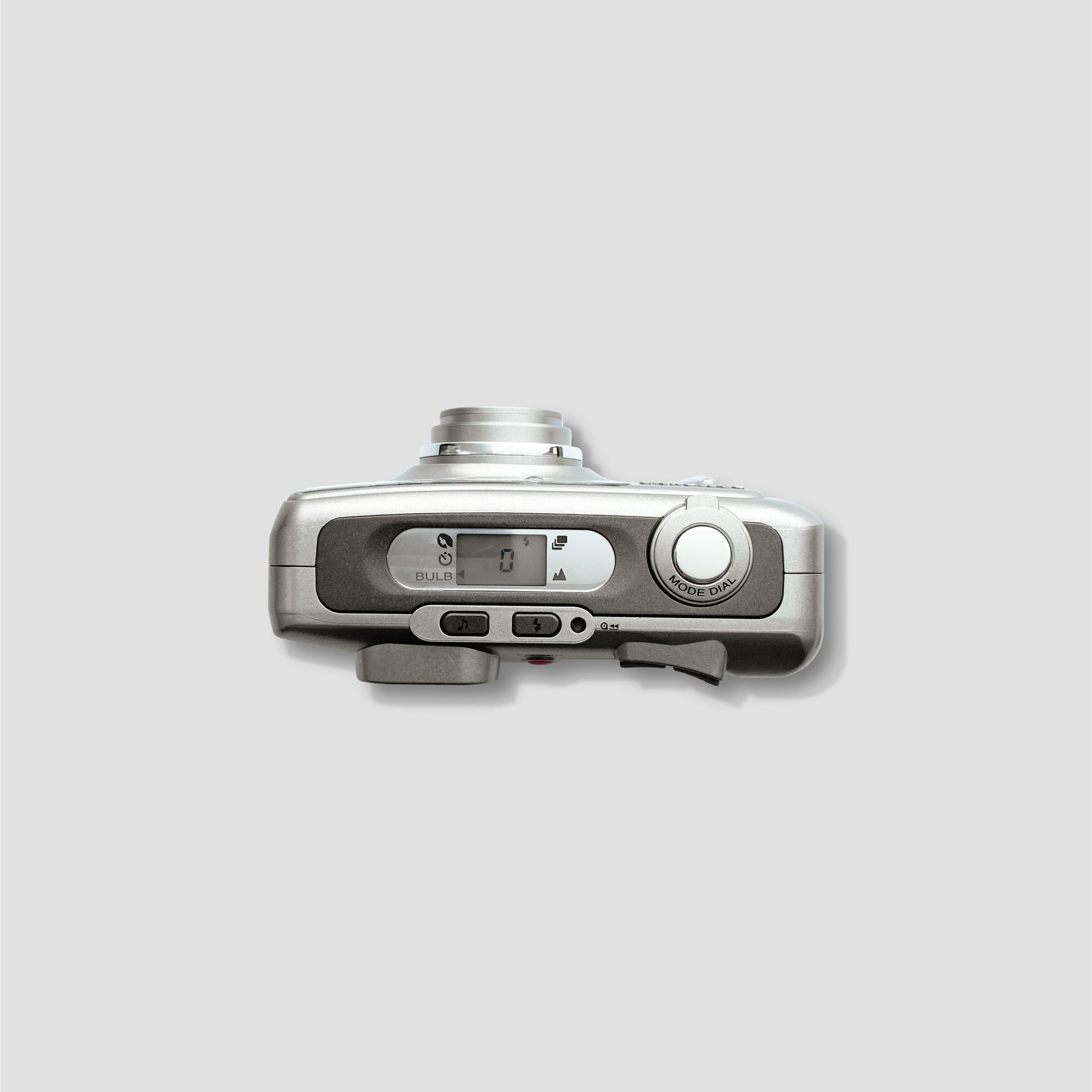 Close-up of Samsung Fino 300 camera with zoom lens extended, ideal for travel photography