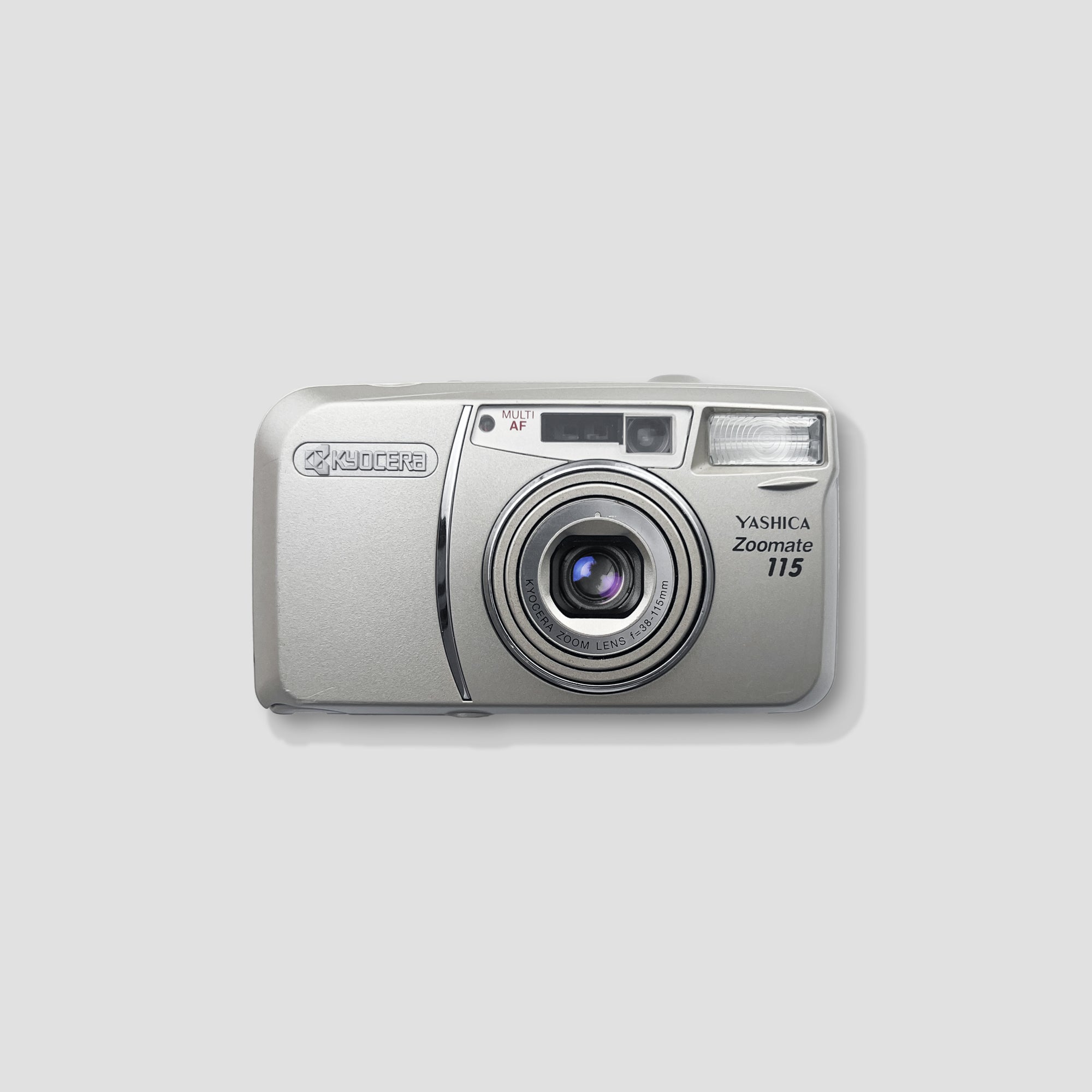 Front view of the Yashica Zoomate 115 compact film camera showing lens and controls