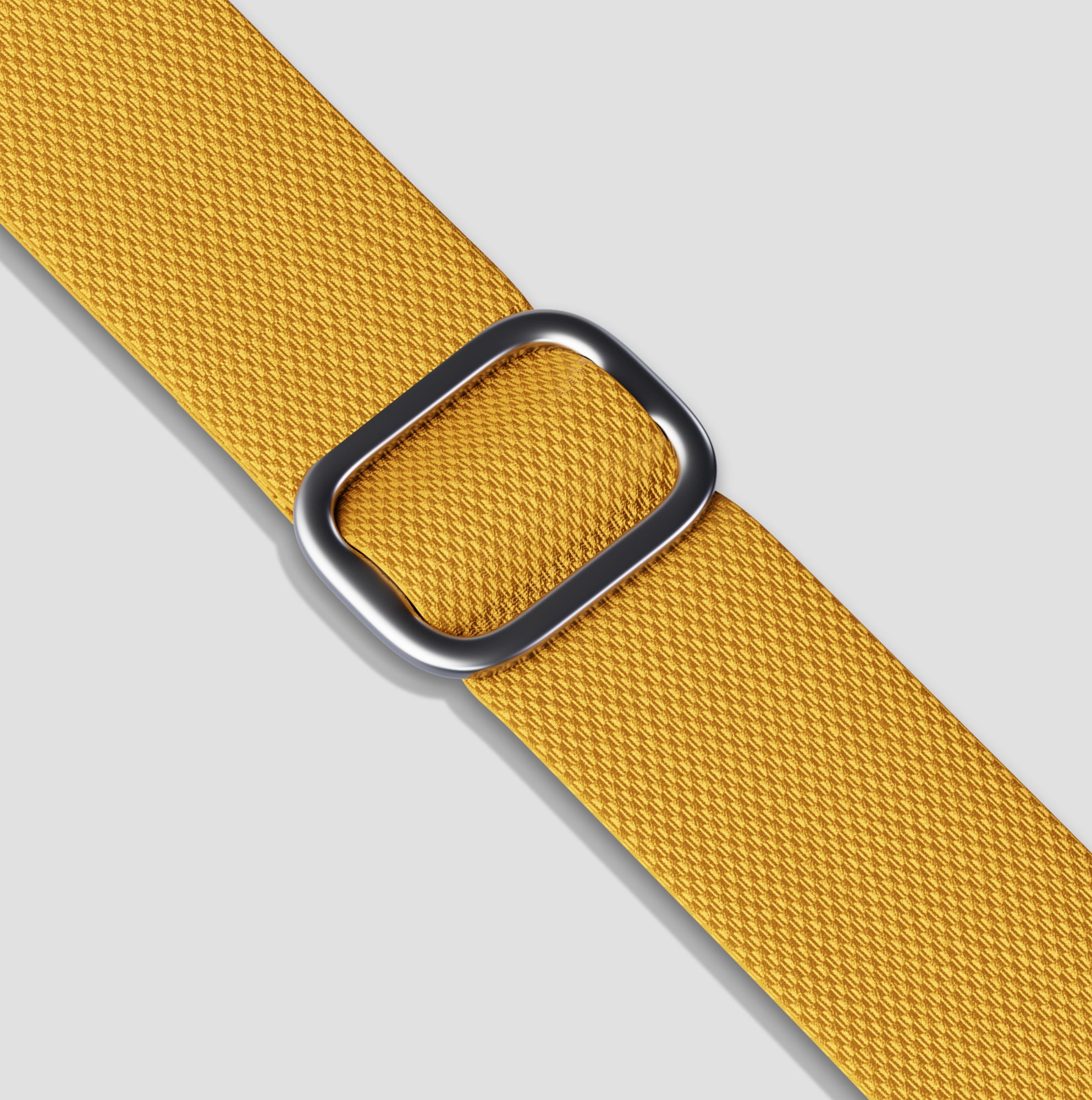 Bright yellow camera sling comfortably worn during outdoor shoot
