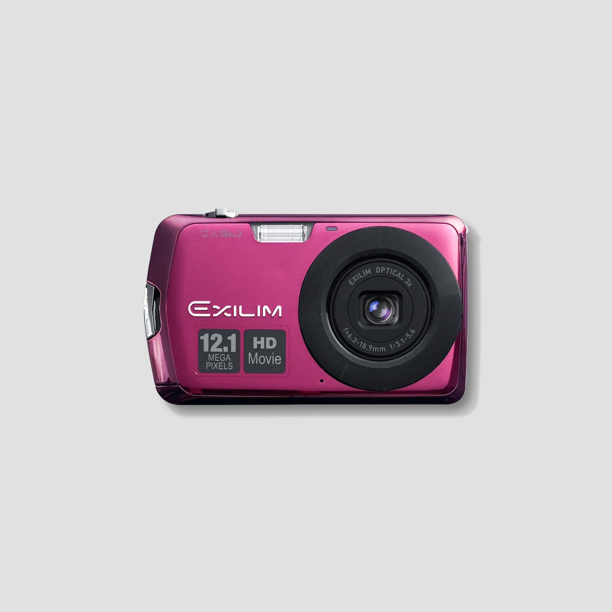 Front view of Casio Exilim EZ-Z330 compact digital camera highlighting its slim profile