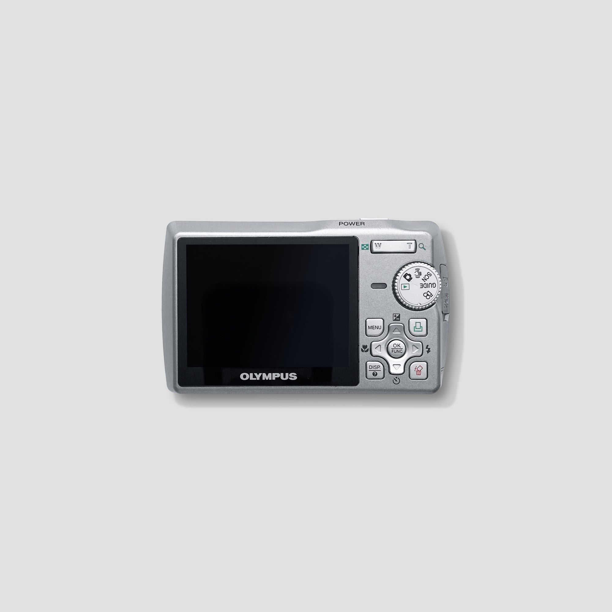Close-up of Olympus MJU Digital 700 showing compact size and zoom lens