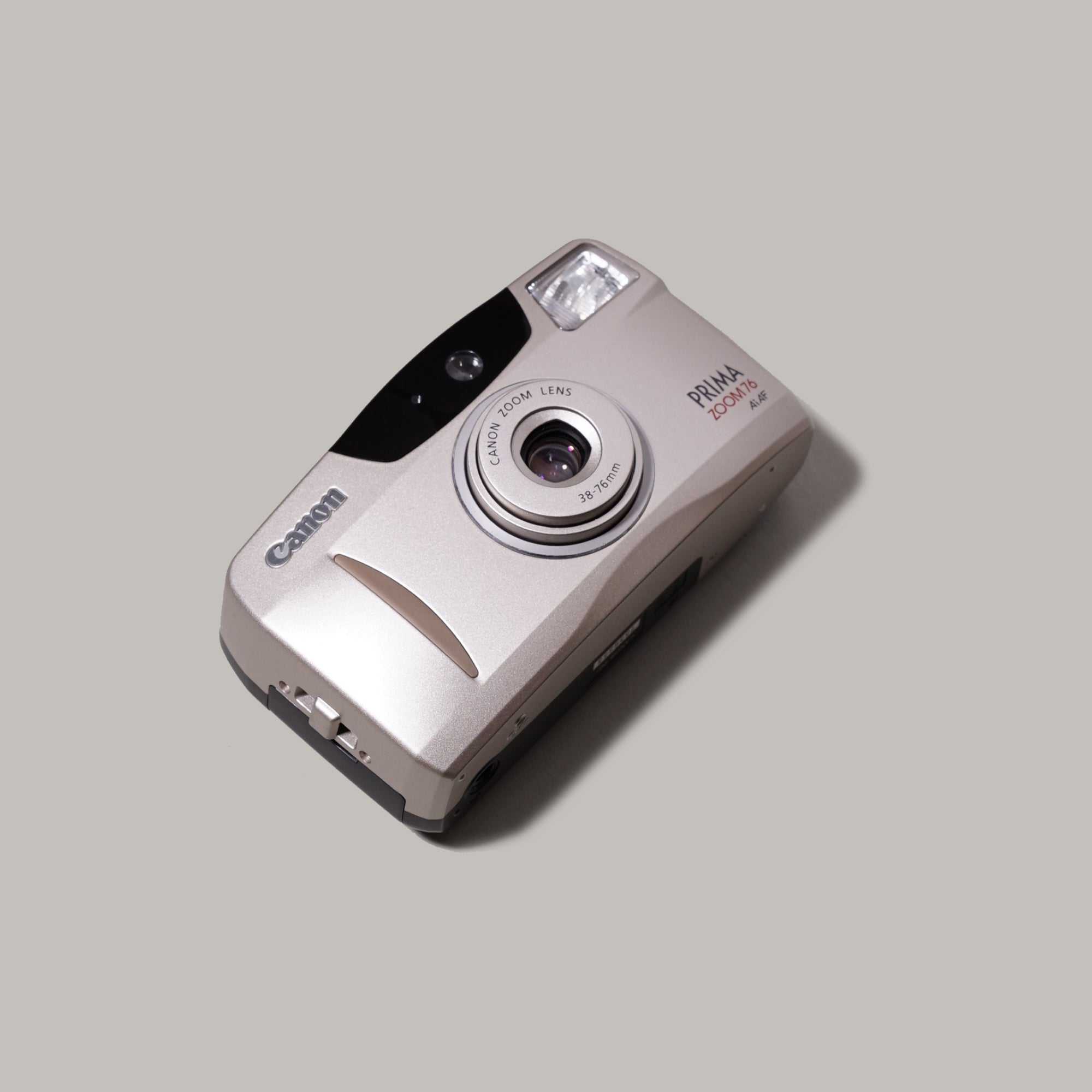 Front view of Canon Prima Zoom 76 showing its sleek design and zoom lens