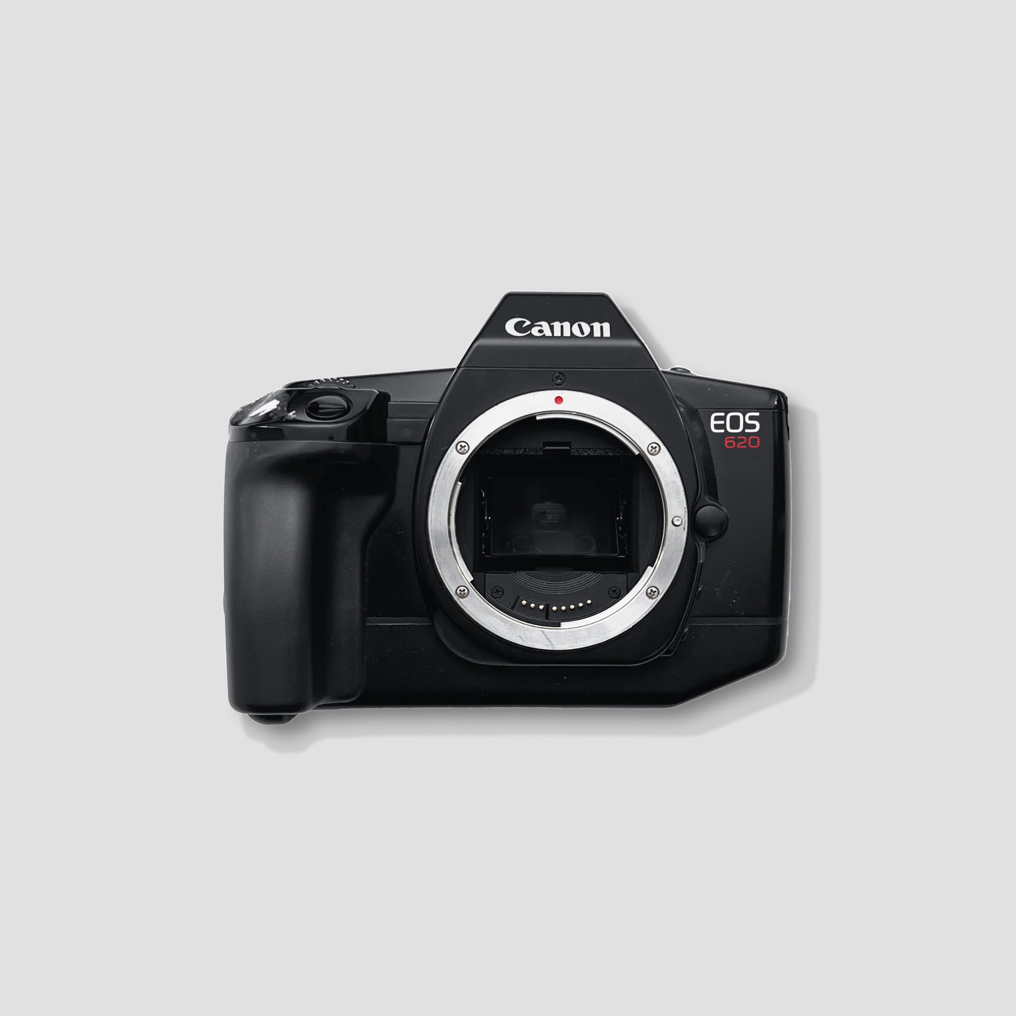 Canon EOS 620 film camera showcasing its sleek design and user-friendly interface.