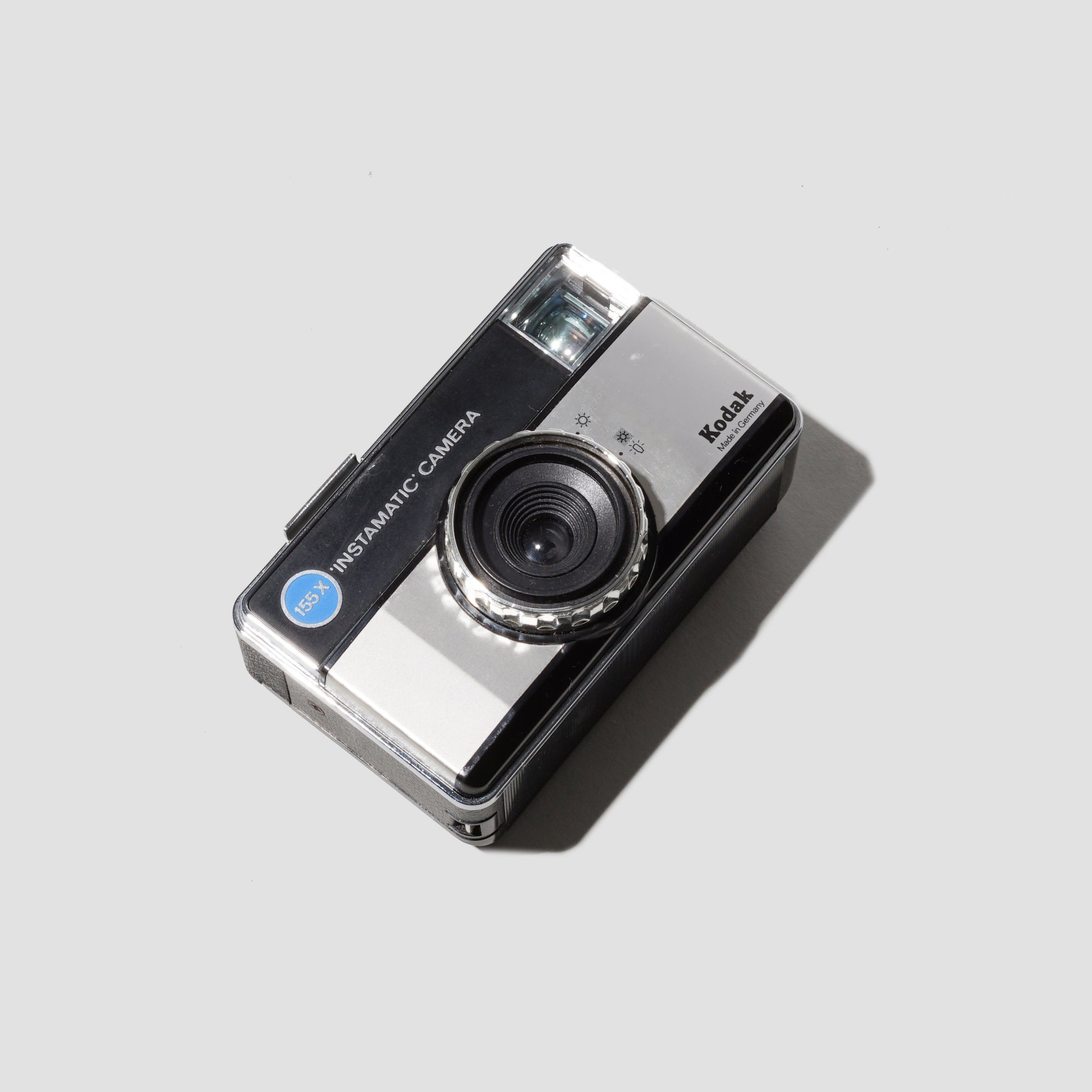 Front view of the vintage Kodak Instamatic 155x camera showcasing its classic design.
